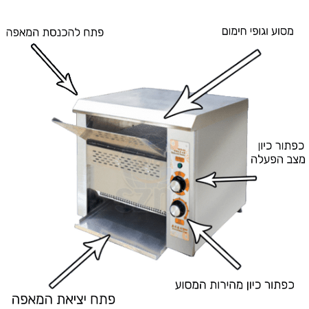 סלמנדרה מסוע חשמלית SZM-V338 לצלייה מהירה