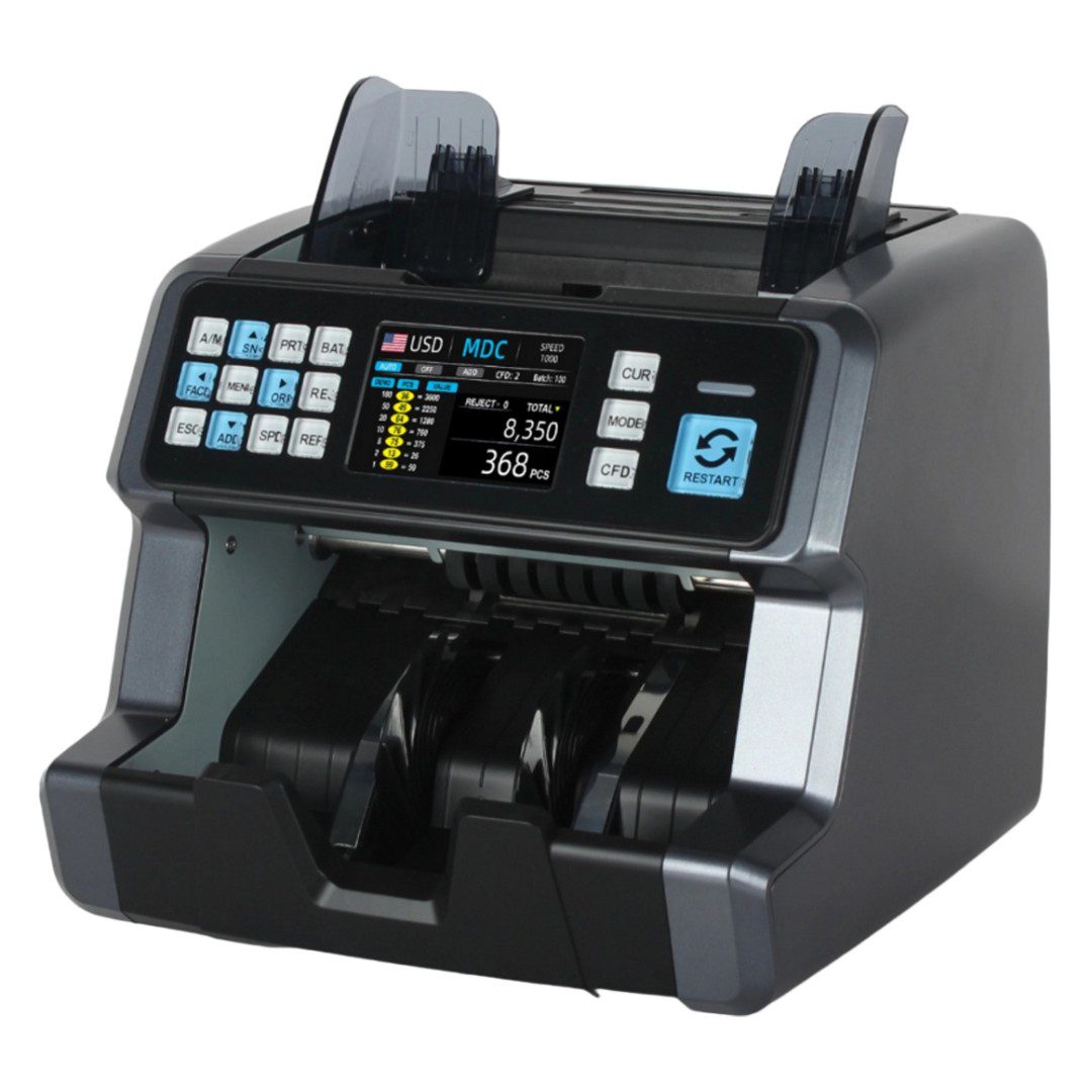 מכונה לספירת שטרות CG-23 עם זיהוי ערך ותמיכה בעברית